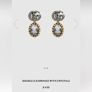 DOUBLE G EARRINGS WITH CRYSTALS